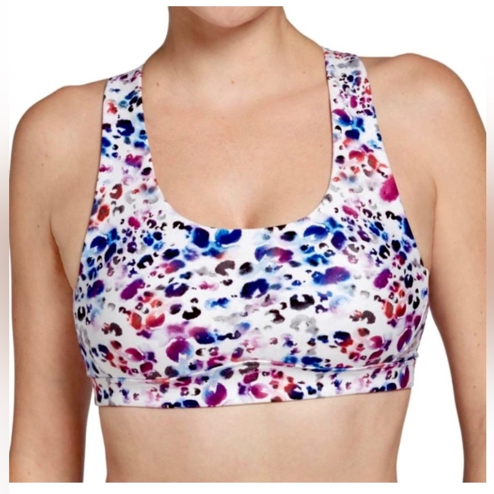 BNWT DSG Dick’s Sporting Goods - Women’s Aspire Bra Watercolor Leopard Multi 2X